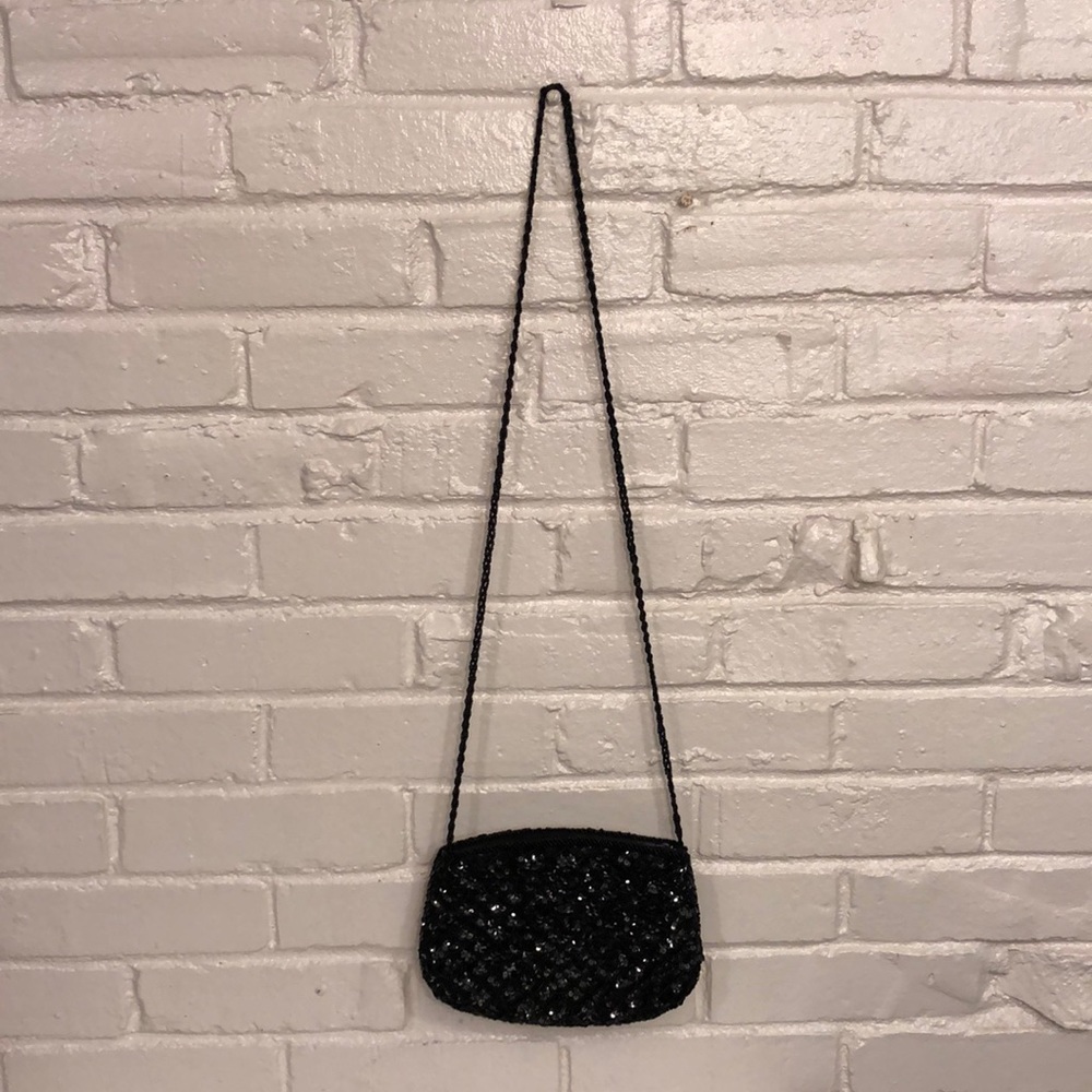 Black Sequin Evening Bag - Picture 2 of 4